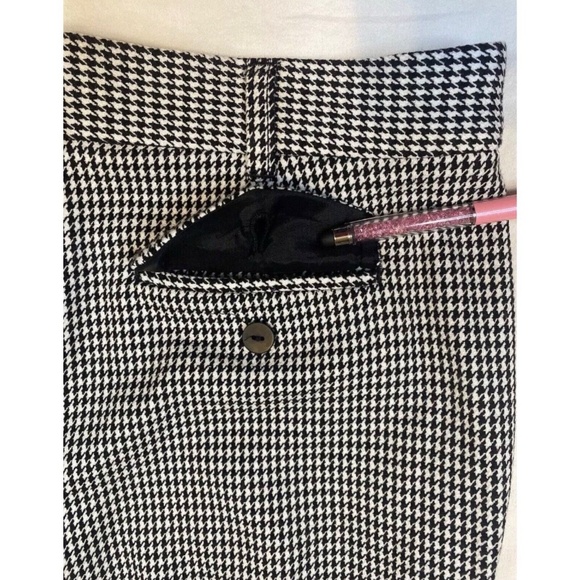 Maeve by Anthropologie Houndstooth Wide-Leg Pants Black & White Size 4 Tall - Picture 15 of 16